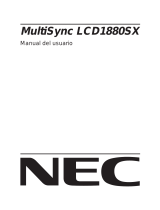 NEC MultiSync® LCD1880SX-BK El manual del propietario