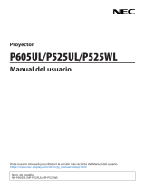 NEC P525UL El manual del propietario