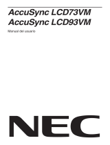 NEC AccuSync® LCD93VM El manual del propietario