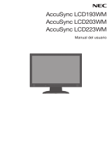 NEC AccuSync® LCD223WM El manual del propietario