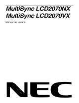 NEC MultiSync® LCD2070NX El manual del propietario