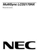 NEC MultiSync® LCD2170NX El manual del propietario