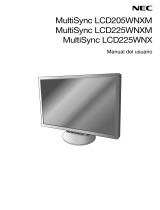 NEC MultiSync® LCD225WNX El manual del propietario