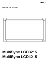NEC MultiSync® LCD3215 DST Touch El manual del propietario