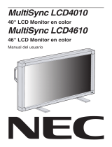 NEC MultiSync® LCD4610 El manual del propietario