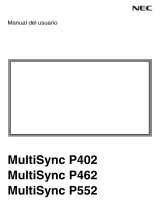 NEC MultiSync® P402 El manual del propietario