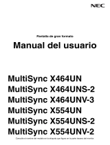 NEC MultiSync X464UNV El manual del propietario