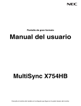NEC MultiSync X754HB El manual del propietario