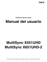 NEC MultiSync X551UHD El manual del propietario