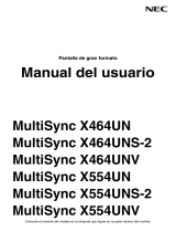 NEC MultiSync X554UNV El manual del propietario