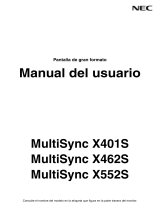 NEC MultiSync X552S El manual del propietario