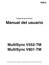 NEC MultiSync V801-TM El manual del propietario