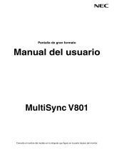 NEC MultiSync V801 El manual del propietario