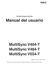 NEC MultiSync V554-T El manual del propietario