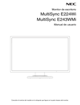 NEC MultiSync E243WMi El manual del propietario