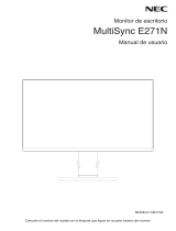 NEC MultiSync E271N El manual del propietario