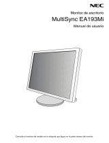 NEC MultiSync EA193Mi El manual del propietario