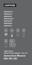 Amprobe Adapters: Socket Check, ADPTR-KIT1, E14, E27, B15, B22 & GU10 Manual de usuario