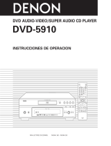 Denon DVD5910 Manual de usuario