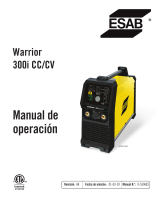 ESAB Warrior 300i CC/CV Welding Power Source Manual de usuario