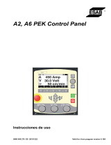 ESAB A2, A6 PEK Control Panel Manual de usuario