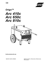 ESAB Arc 410c, Arc 650c, Arc 810c - Origo™ Arc 410c, Origo™ Arc 650c, Origo™ Arc 810c Manual de usuario