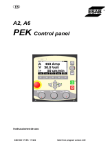ESAB A2, A6 PEK Control Panel Manual de usuario