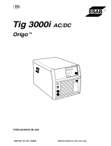 ESAB Tig 3000i AC/DC Origo™ Tig 3000i AC/DC Manual de usuario