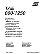 ESAB TAE 800 / TAE 1250 Manual de usuario