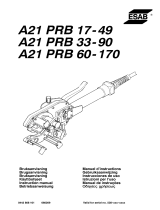 ESAB A21 PRB 60-170 Manual de usuario