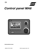 ESAB Control panel MA6 Manual de usuario