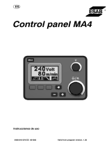 ESAB Control panel MA4 Manual de usuario