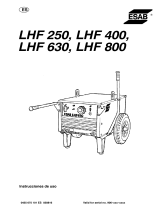 ESAB LHF 250, LHF 400, LHF 630, LHF 800 Manual de usuario