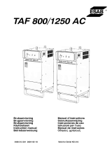ESAB TAF 800 / TAF 1250 Manual de usuario
