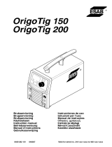 ESAB Origo™Tig 150, Origo™Tig 200 Manual de usuario