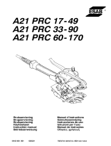 ESAB A21 PRC 33-90 Manual de usuario