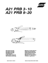 ESAB A21 PRB 9-20 Manual de usuario