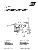 ESAB LHF 250, LHF 400, LHF 630, LHF 800 Manual de usuario