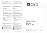 Duerkopp Adler 292 El manual del propietario