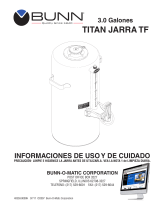 Bunn 3Gal(11.4L) Titan TF Srvr Guía de instalación
