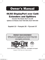 Tripp Lite 4K/60 DisplayPort over Cat6 Extenders and Splitters El manual del propietario