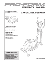 ProForm 550 HR El manual del propietario