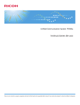 Savin RICOH Unified Communication System P3500M Instrucciones de operación