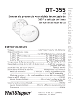 Legrand DT-355 Line Voltage 360° Dual Tech Sensor (Spanish) - Version 3 Guía de instalación