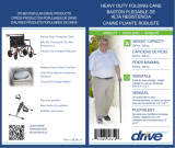 Drive Medical Bariatric Aluminum Folding Cane Height Adjustable El manual del propietario