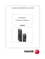 Fagor CANopen protocol (MCP-MCPi) Manual de usuario