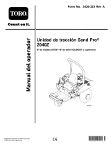 Toro Sand Pro 2040Z Traction Unit Manual de usuario