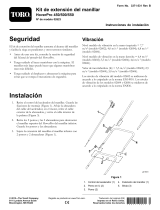 Toro Handlebar Extension Kit, HoverPro 450/500/550 Machine Manual de usuario