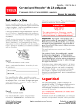 Toro 22in Recycler Lawnmower Manual de usuario