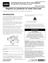 Toro 22in Recycler Lawn Mower Manual de usuario